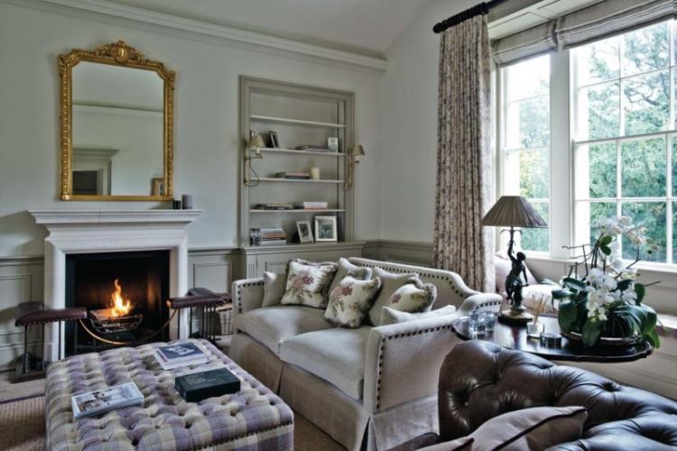 Salon de style anglais - Photo de design d'intérieur