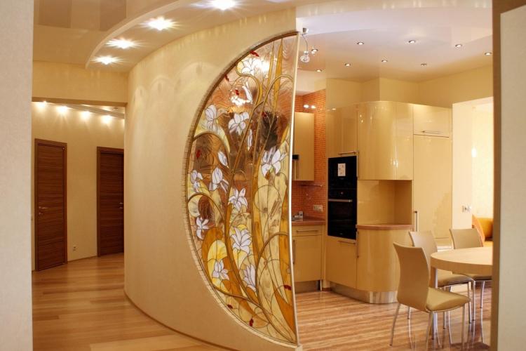 Miroirs et vitraux - Garniture d'arche en placoplâtre