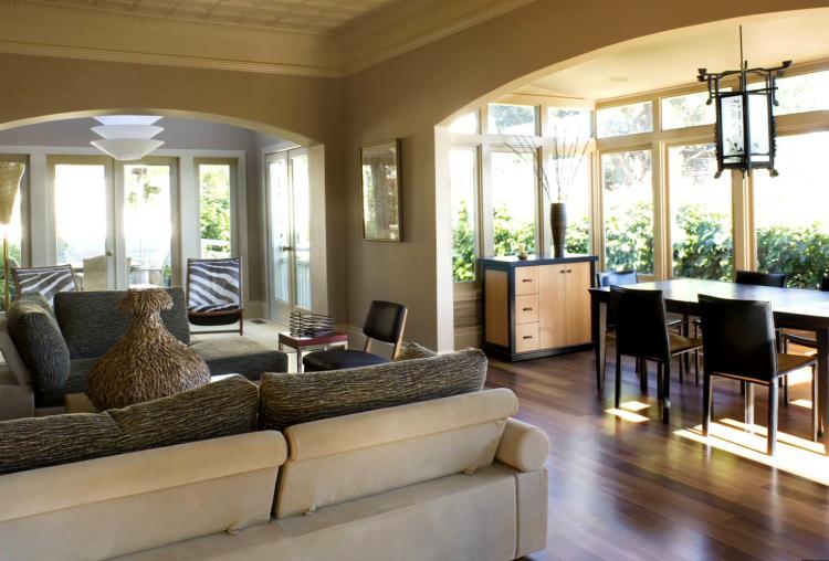 Arches en plaques de plâtre dans le salon