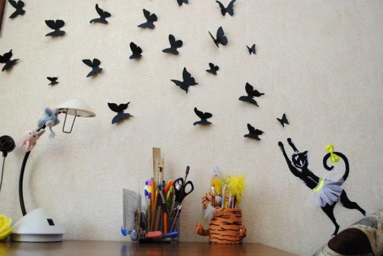 Papillons en papier - Papillons DIY sur le mur