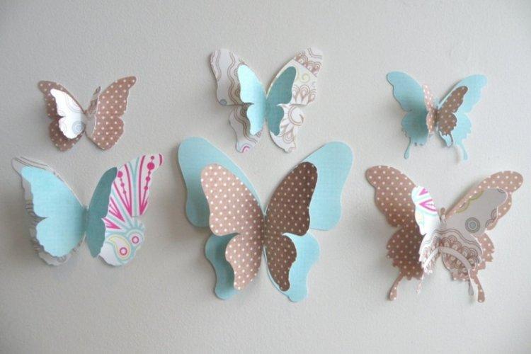 DIY papillons multicouches sur le mur