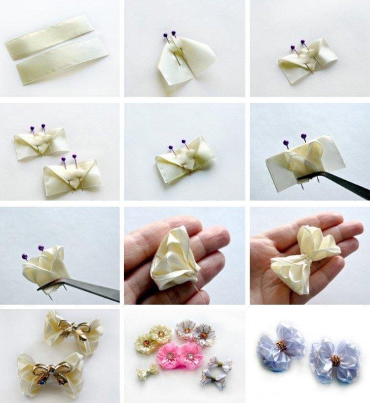 Petits noeuds duveteux - Noeuds en ruban bricolage