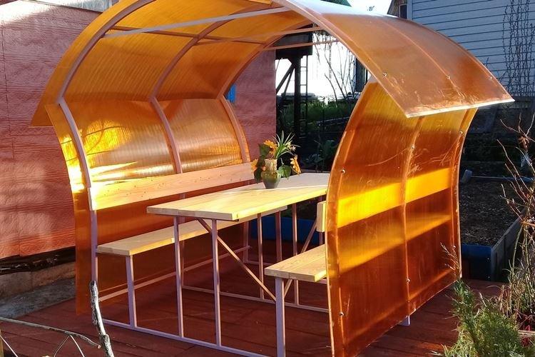 Gazebo mobile en polycarbonate - photos et idées