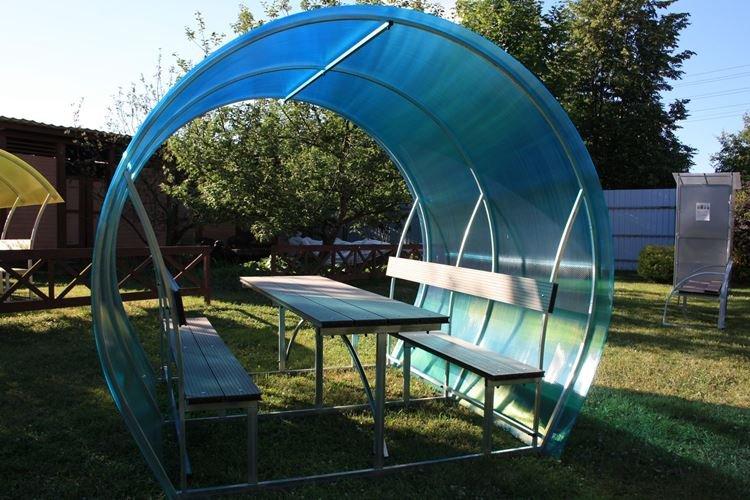 Gazebo mobile en polycarbonate - photos et idées