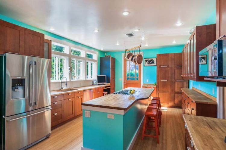 Cuisine Design - Brun Turquoise