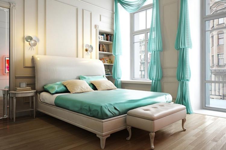 Couleur turquoise à l'intérieur de la chambre