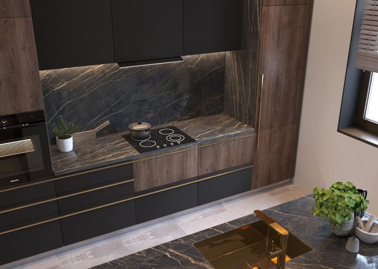 Black Style Home : Intérieur cuisine-salon