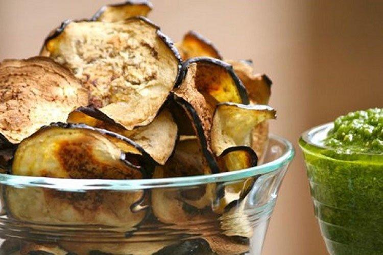 Chips d'aubergines - Recettes de plats d'aubergines