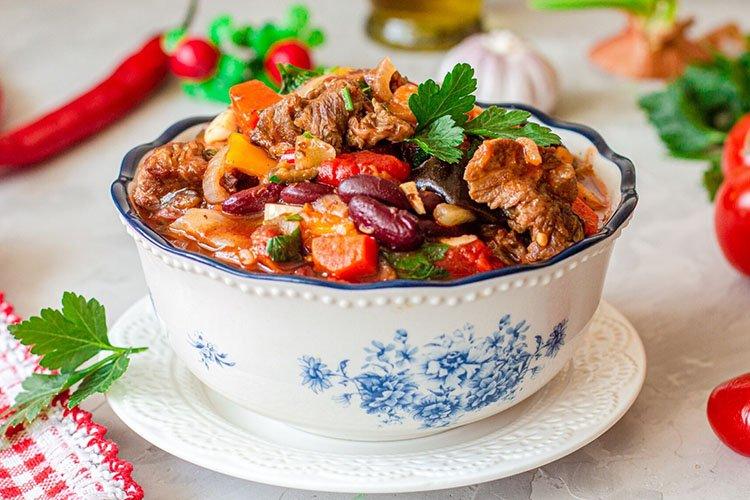 Aubergines aux haricots - Recettes de plats d'aubergines