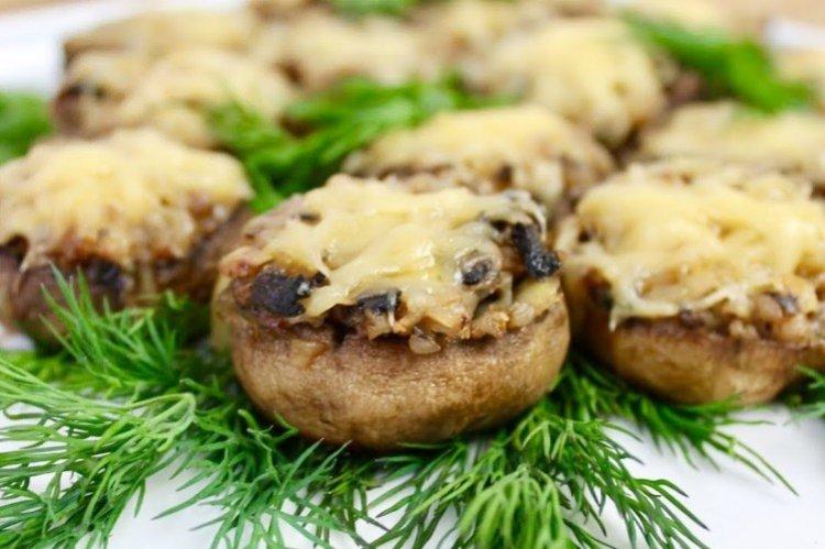 Champignons farcis au sarrasin - recettes