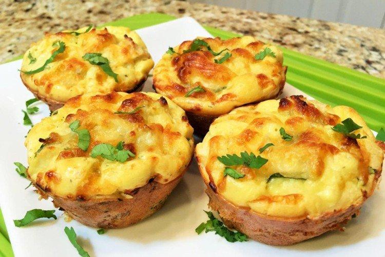 Muffins au poulet et aux champignons - recettes