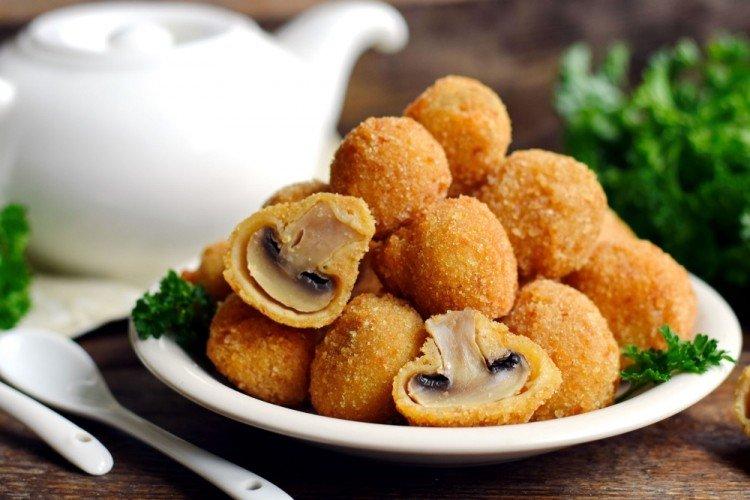 Champignons croustillants au four - recettes