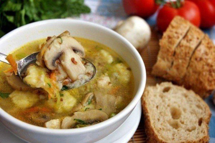 Soupe de sarrasin aux champignons - recettes