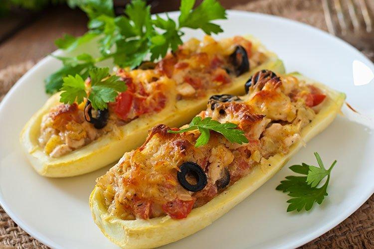 Courgettes au riz et champignons - Recettes de plats de courgettes