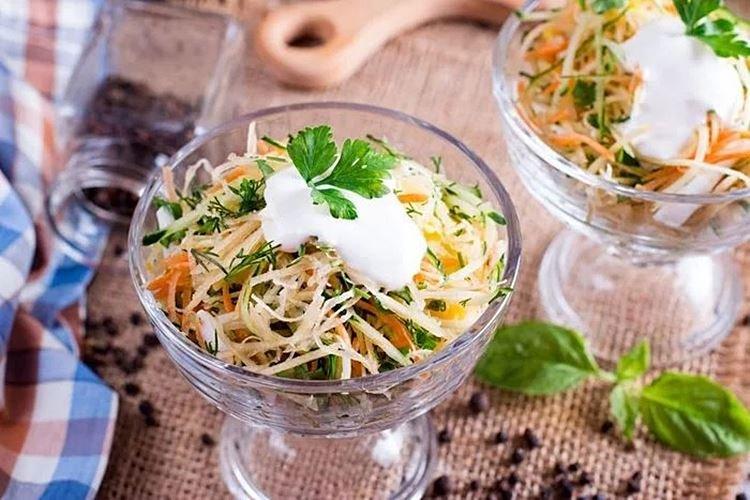 Salade de navet aux légumes et œufs - recettes