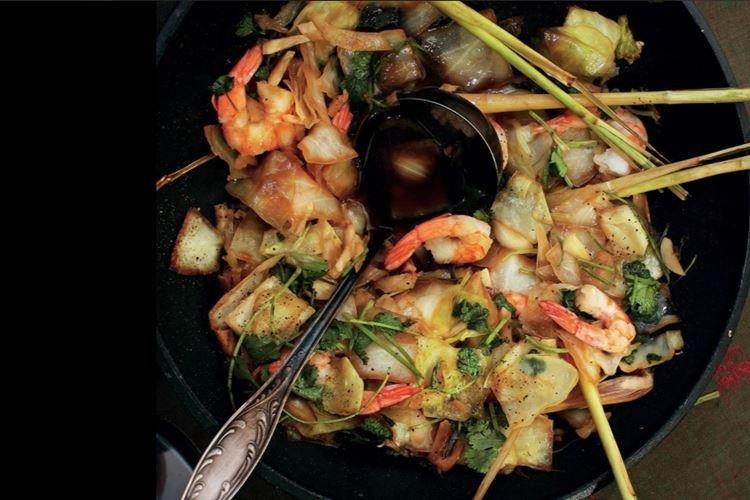 Chou aux crevettes - recettes