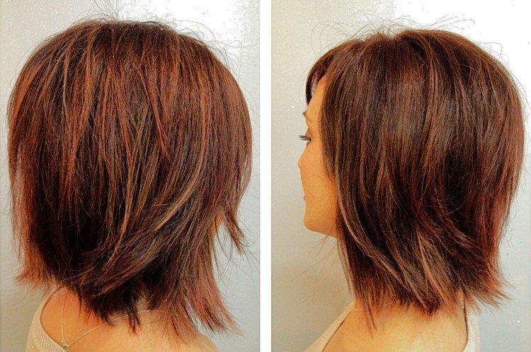 Carré gradué pour cheveux mi-longs