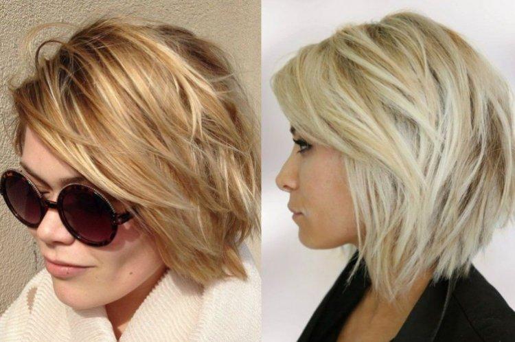 Carré déchiré pour cheveux mi-longs