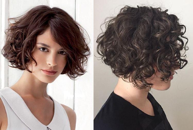 Bob Kare avec une frange sur les cheveux ondulés