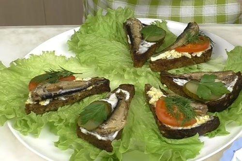Sandwichs au Sprat classiques - Recette étape par étape