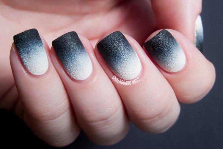 Dégradé - Manucure noir et blanc