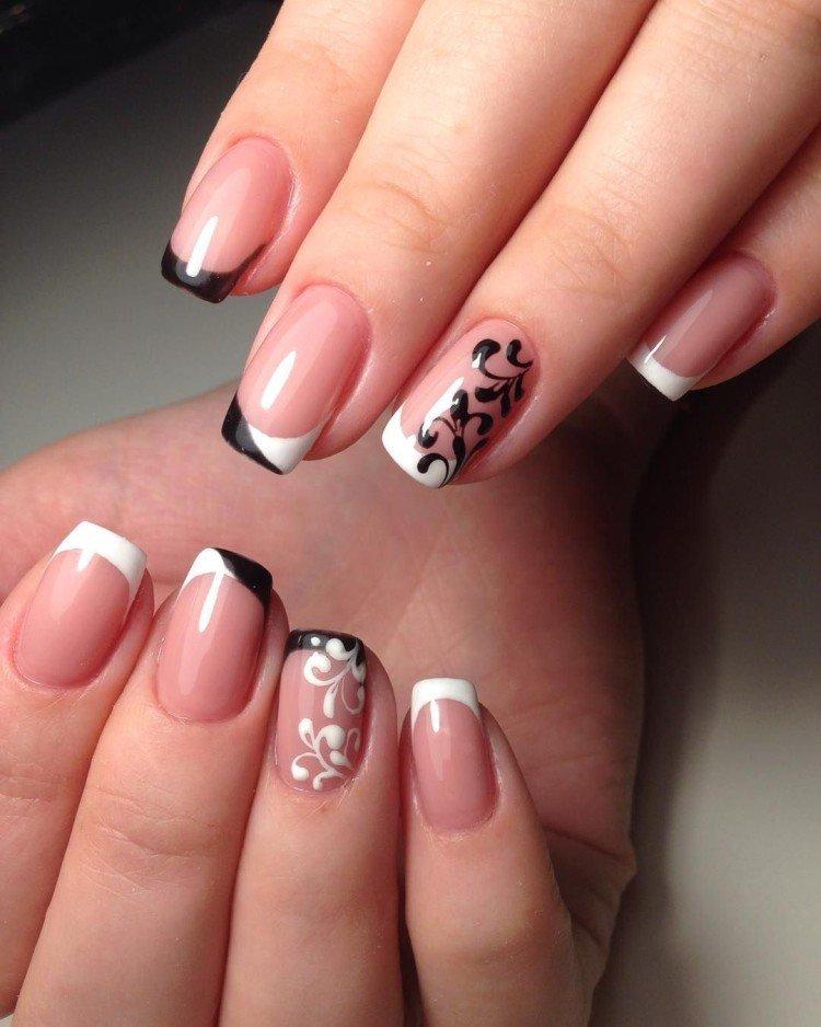 French - Manucure noir et blanc