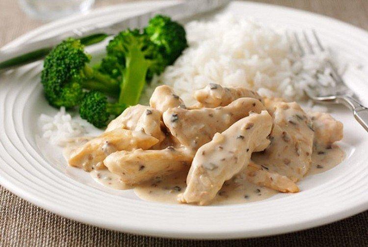 Poulet dans une sauce crémeuse à la moutarde - Que cuisiner avec du poulet
