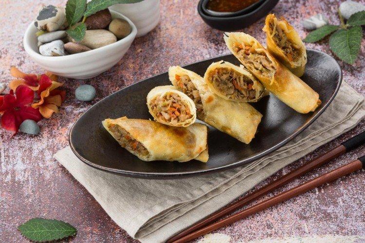 Rouleaux de printemps au porc et crevettes - Que cuisiner avec du porc