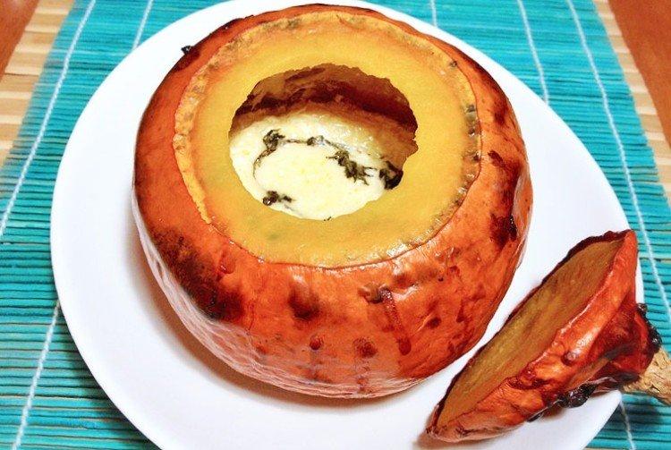 Citrouille au four avec du fromage - Que cuisiner avec de la citrouille