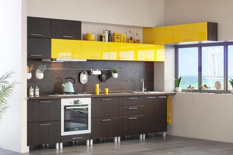Couleur wengé avec jaune - La combinaison de couleurs à l'intérieur