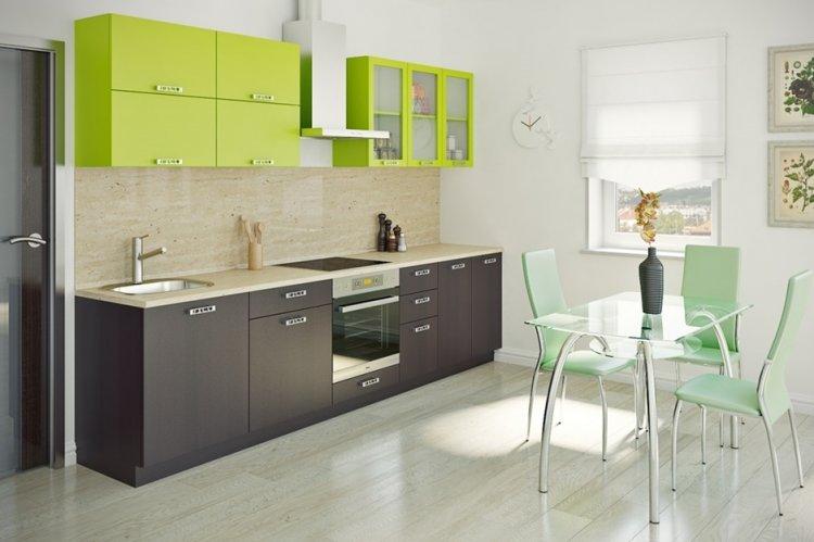 Couleur wengé dans la cuisine - conception de photos