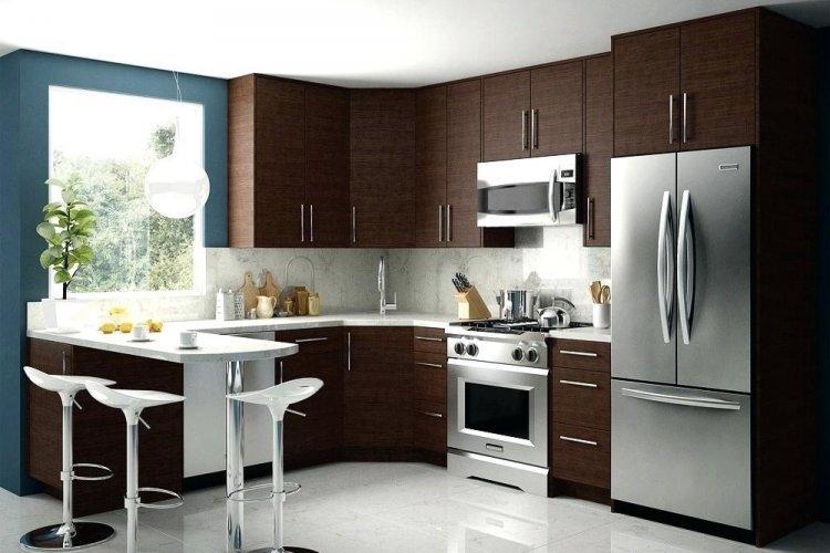 Couleur wengé dans la cuisine - conception de photos