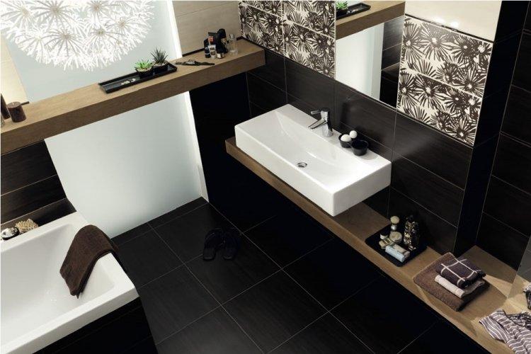 Couleur wengé dans la salle de bain - conception de photo