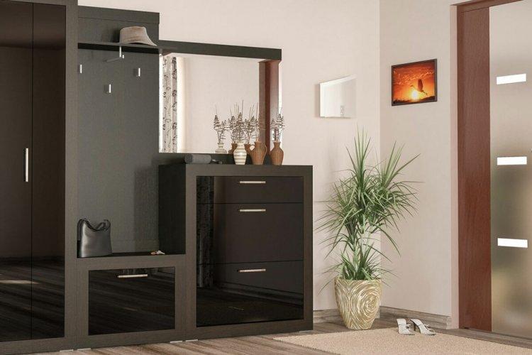 Couleur wengé dans le couloir - conception de photos