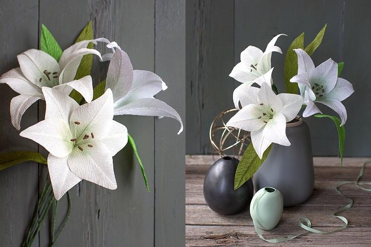 Lys en papier - Fleurs en papier DIY