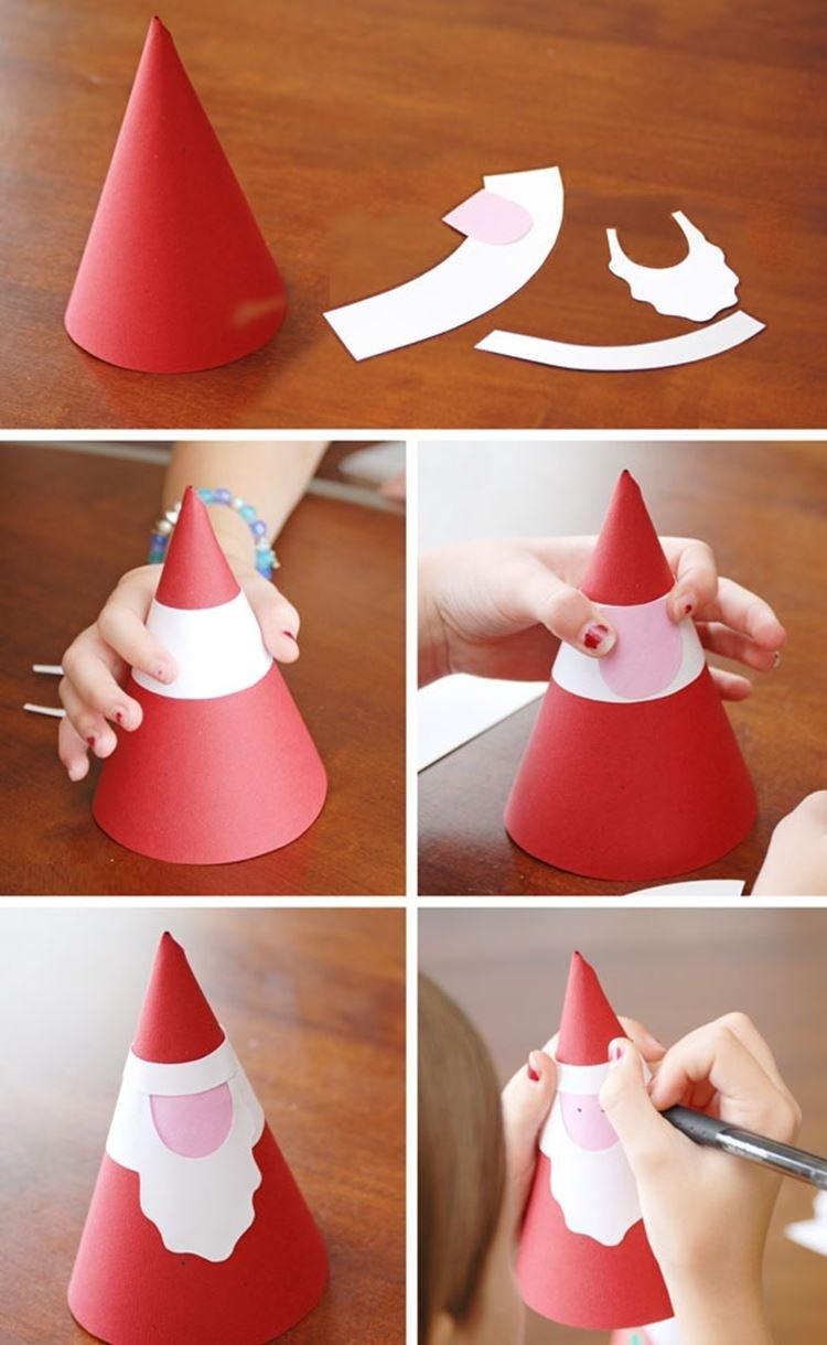 Père Noël à faire soi-même en papier en 5 minutes