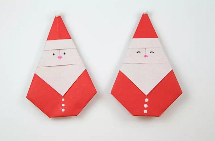 Père Noël en papier de ses propres mains - photos et idées