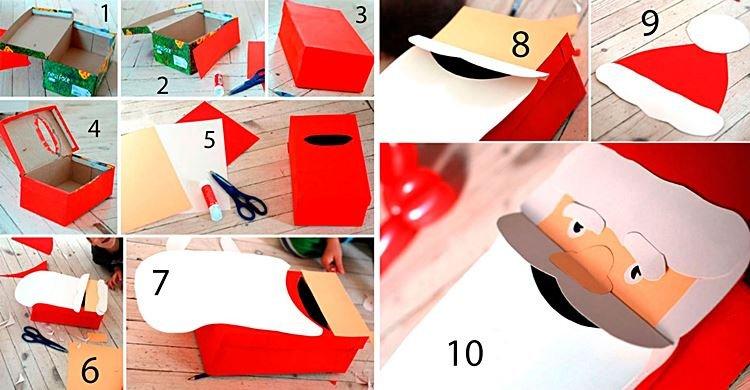 Boîte aux lettres DIY en forme de Père Noël