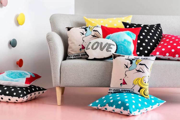 Pop art extravagant - Coussins décoratifs DIY
