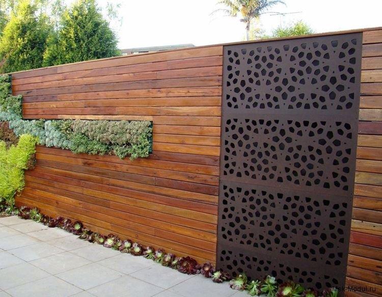 Clôture combinée - Photos et idées de clôtures en bois