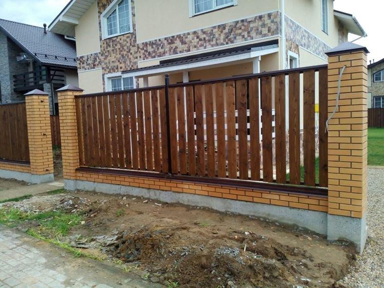 Clôture combinée - Photos et idées de clôtures en bois