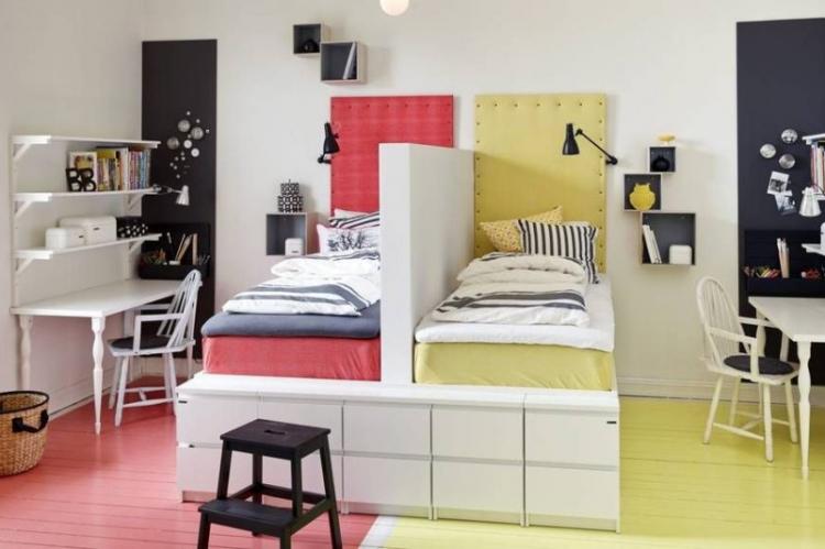 Aménagement intérieur d'une chambre d'enfants pour enfants de sexes différents - photo
