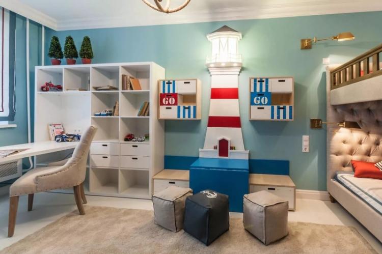 Aménagement intérieur d'une chambre d'enfants pour enfants de sexes différents - photo