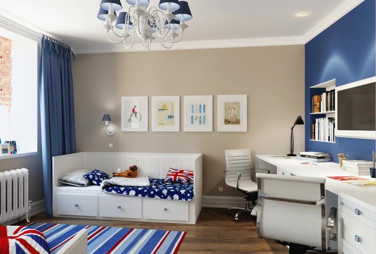 Aménagement intérieur d'une chambre d'enfants pour enfants de sexes différents - photo