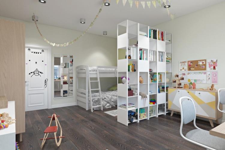Aménagement intérieur d'une chambre d'enfants pour enfants de sexes différents - photo