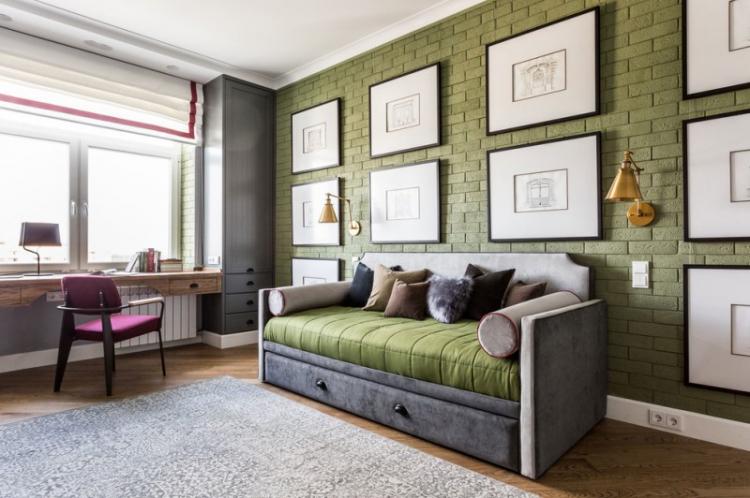 Crèche verte pour un garçon - Design d'intérieur