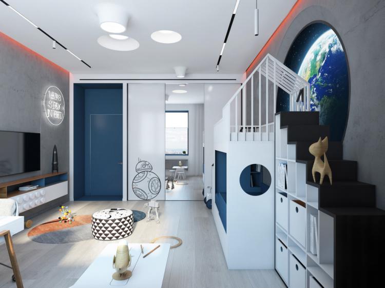 Chambre d'enfant Gravity - design d'intérieur