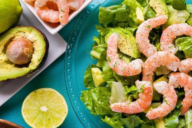 Salade de crevettes - Recettes de repas diététiques