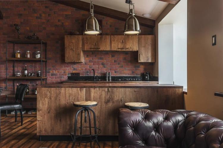 Canapé de cuisine style loft