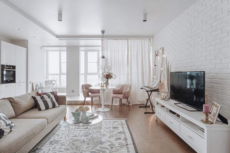 Salon blanc - Design d'intérieur 2019